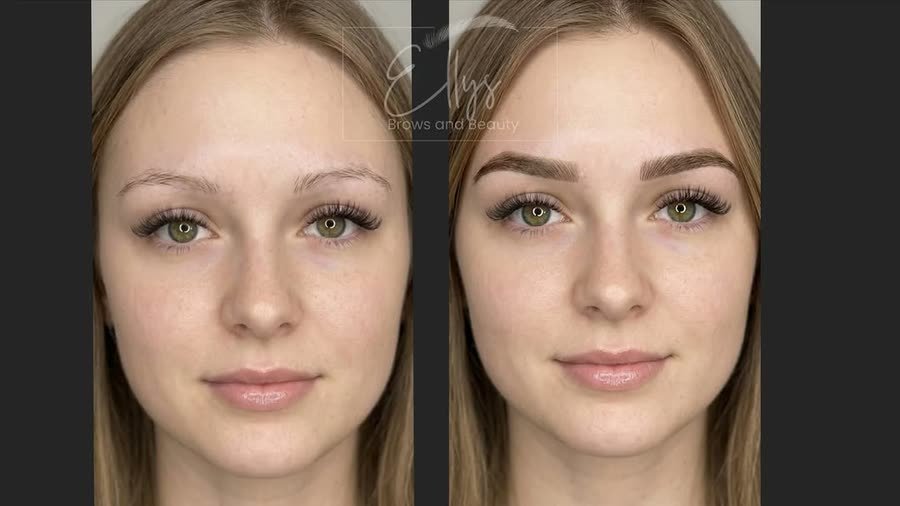 Brows before and after