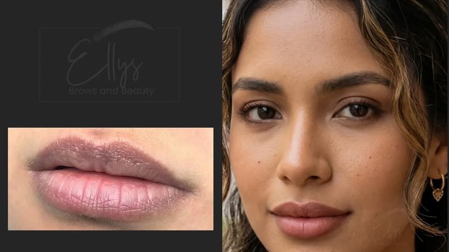 Lip blush one year healed